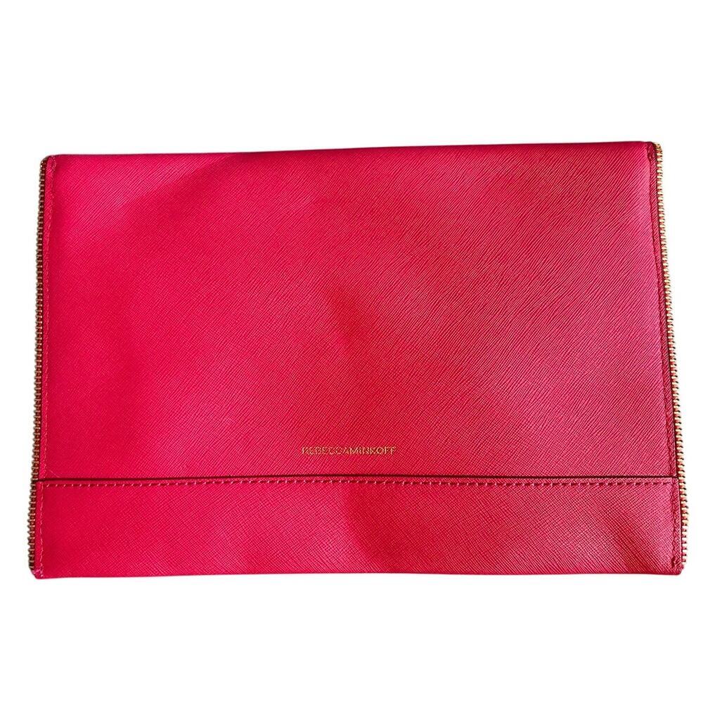 Rebecca Minkoff Pink Leather Envelope Style Clutch Purse
